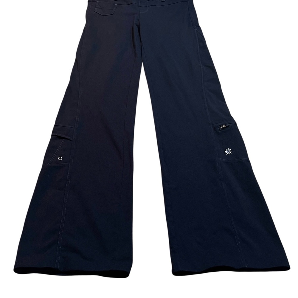 Athleta Black Pilayo Dipper Bootcut Activewear Pants Black Tall Size Small - Picture 3 of 8